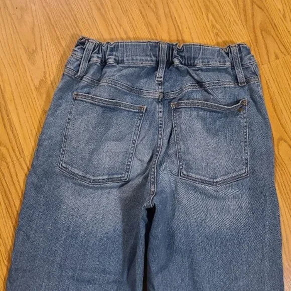 MADEWELL PULL-ON JEANS HIGH-RISE ELASTIC WAIST TAPERED LEG STRETCH DENIM sz 27 - Picture 6 of 8